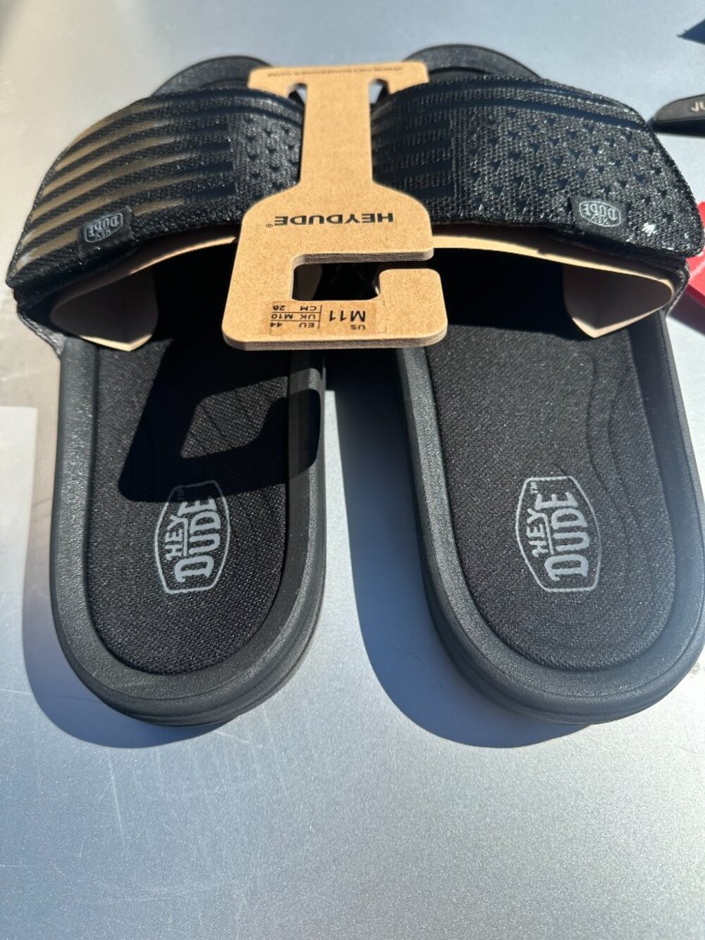 HEY DUDE PHOENIX CAMO TOTAL BLACK SANDALS 11 - Picture 4 of 5